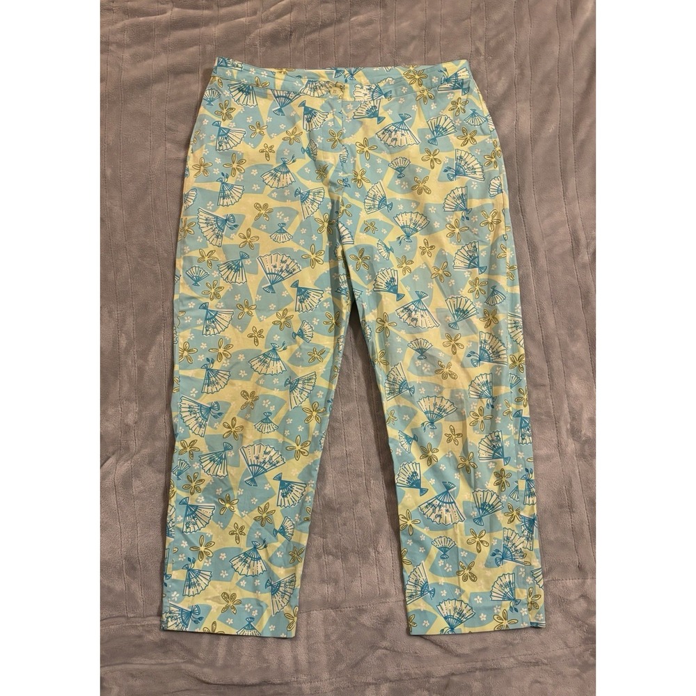 Lilly Pulitzer Multicolor Seashell Print Cropped Capri Pants Women’s 12